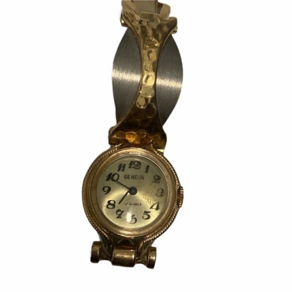 Geneva Gold and Silver Accent Watch